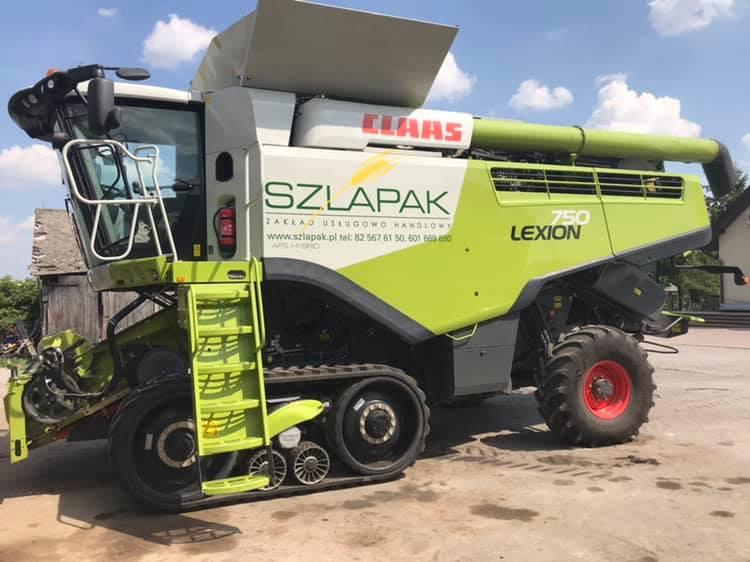 Zbiór zbóż kombajn Claas Lexion 750